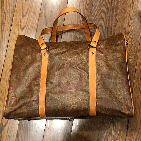 ETRO Milano Red Paisley Weekend Shoulder Bag - Picture 7 of 17